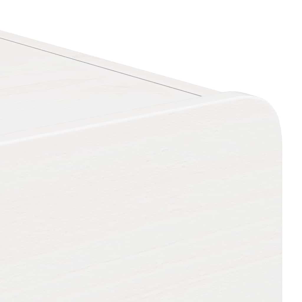 Sengebord Med Skuffe Hvid 39 X 34 X 16.5 Cm Massivt Fyrretræ - Billede 9