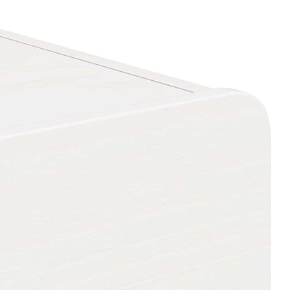 Sengebord Med Skuffe Hvid 39 X 34 X 16.5 Cm Massivt Fyrretræ - Billede 9