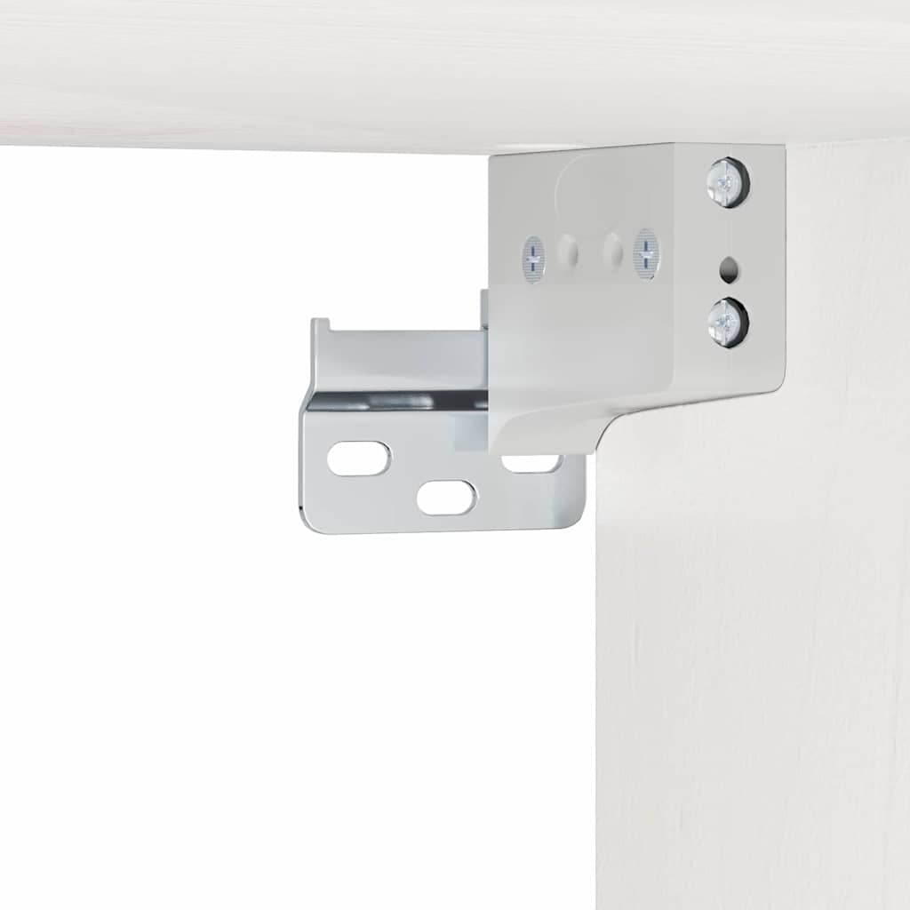 Sengebord Med Skuffe Hvid 39 X 34 X 16.5 Cm Massivt Fyrretræ - Billede 11