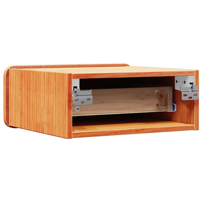 Sengebord 2 Pcs Gyldenbrun 39 X 34 X 16.5 Cm Massivt Fyrretræ - Billede 9