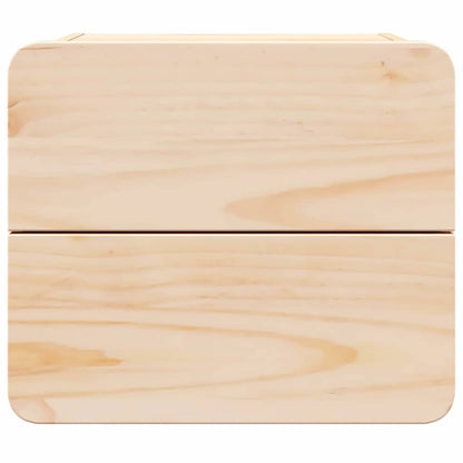 Sengebord Med Skuffe Brun 39 X 34 X 33 Cm Massivt Fyrretræ - Billede 6