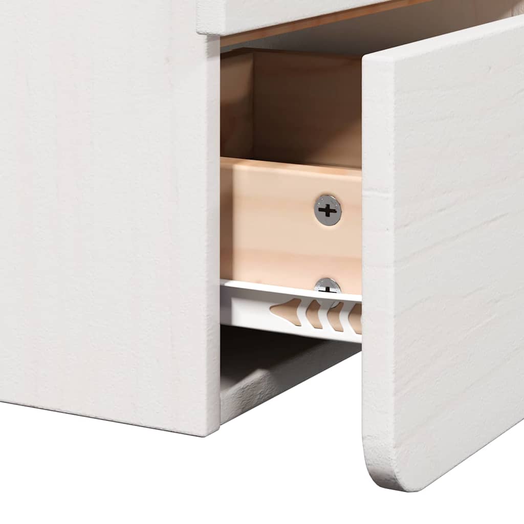Sengebord 2 Pcs Hvid 39 X 34 X 33 Cm Massivt Fyrretræ - Billede 11