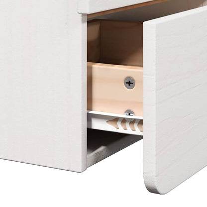 Sengebord 2 Pcs Hvid 39 X 34 X 33 Cm Massivt Fyrretræ - Billede 11
