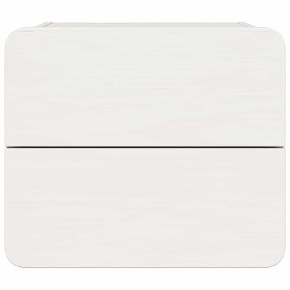 Sengebord 2 Pcs Hvid 39 X 34 X 33 Cm Massivt Fyrretræ - Billede 7