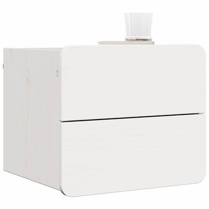 Sengebord 2 Pcs Hvid 39 X 34 X 33 Cm Massivt Fyrretræ - Billede 3
