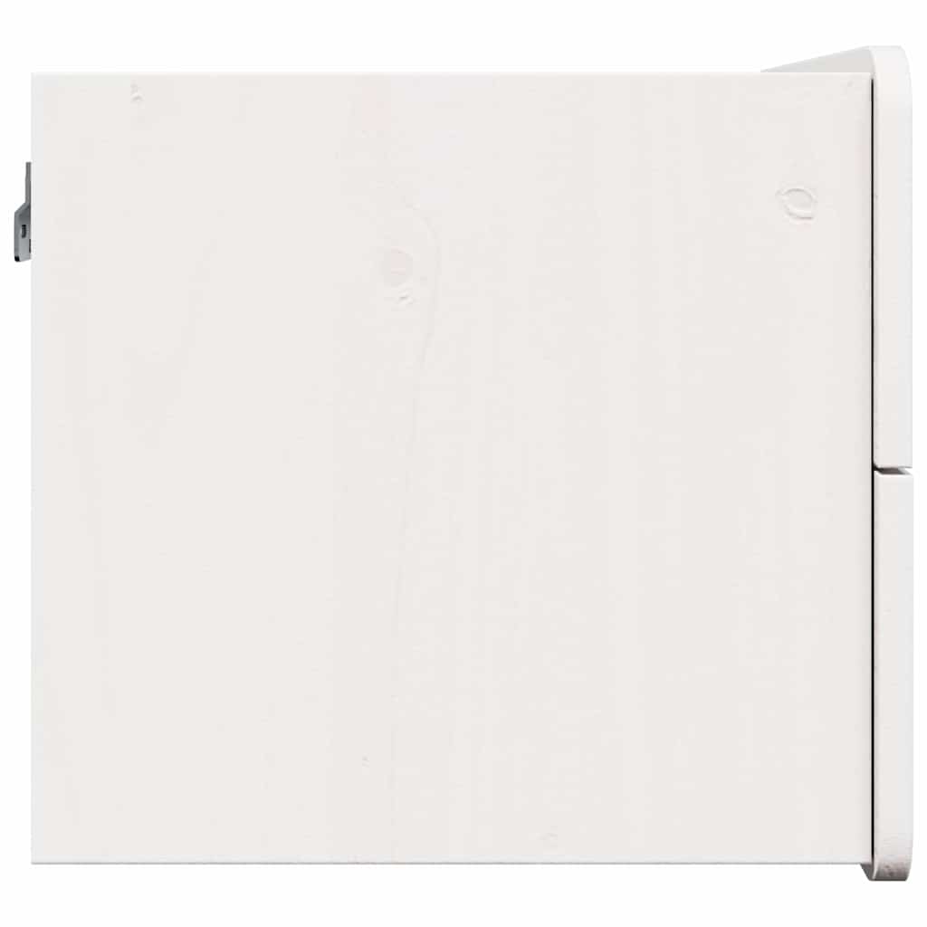 Sengebord 2 Pcs Hvid 39 X 34 X 33 Cm Massivt Fyrretræ - Billede 8