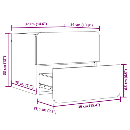 Sengebord 39 X 34 X 33 Cm Massivt Fyrretræ - Billede 14
