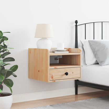 Sengebord Med Skuffe Brun 38 X 36 X 29.5 Cm Massivt Fyrretræ - Billede 4