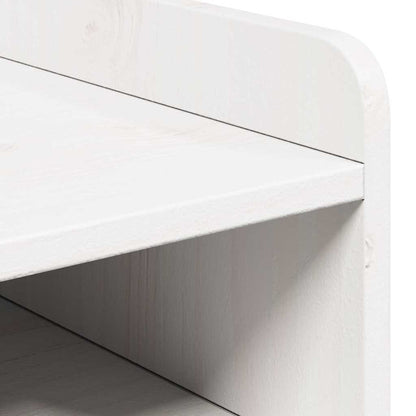 Sengebord 2 Pcs Hvid 38 X 36 X 29.5 Cm Massivt Fyrretræ - Billede 10