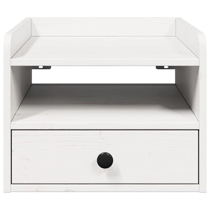 Sengebord 2 Pcs Hvid 38 X 36 X 29.5 Cm Massivt Fyrretræ - Billede 7