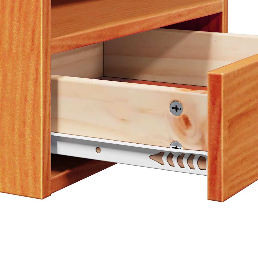 Sengebord 2 Pcs Gyldenbrun 38 X 36 X 29.5 Cm Massivt Fyrretræ - Billede 11