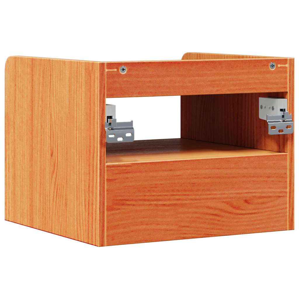 Sengebord 2 Pcs Gyldenbrun 38 X 36 X 29.5 Cm Massivt Fyrretræ - Billede 9