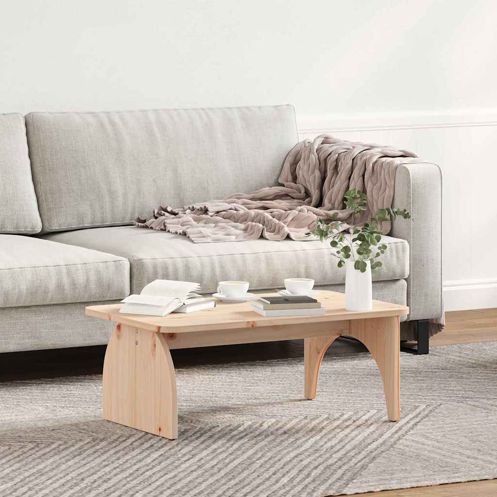 Sofabord Naturfarvet 80 X 50 X 31 Cm Massivt Fyrretræ - Billede 4
