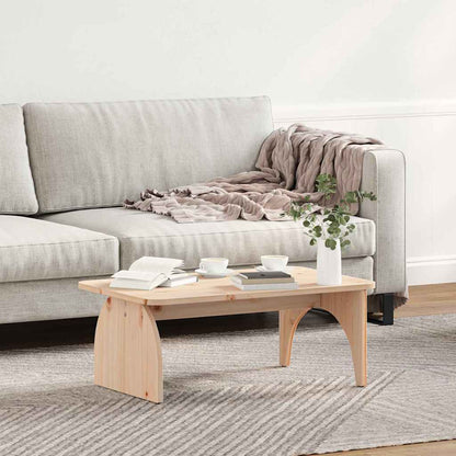 Sofabord Naturfarvet 80 X 50 X 31 Cm Massivt Fyrretræ - Billede 4