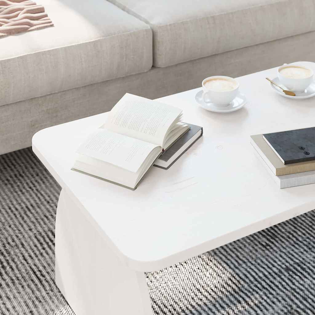 Sofabord Hvid 80 X 50 X 31 Cm Massivt Fyrretræ - Billede 5