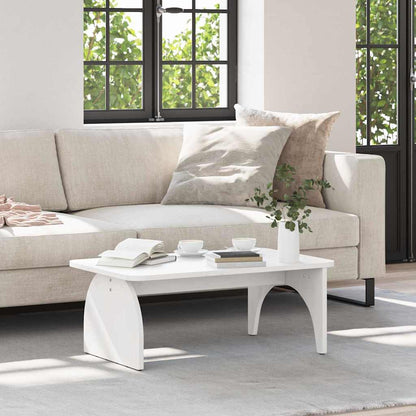 Sofabord Hvid 80 X 50 X 31 Cm Massivt Fyrretræ - Hovedbillede