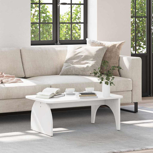 Sofabord Hvid 80 X 50 X 31 Cm Massivt Fyrretræ - Hovedbillede