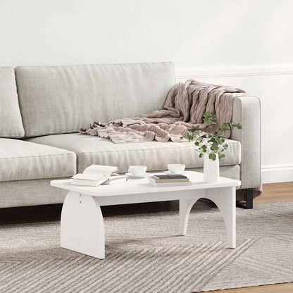 Sofabord Hvid 80 X 50 X 31 Cm Massivt Fyrretræ - Billede 4