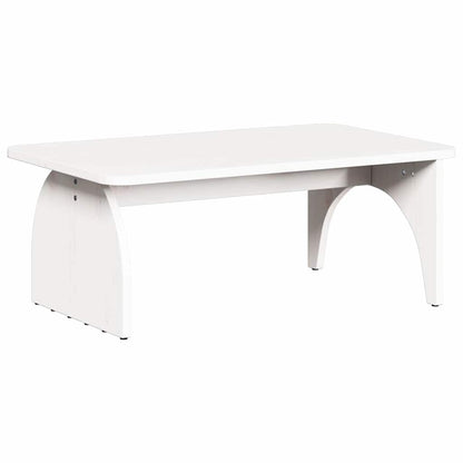 Sofabord Hvid 80 X 50 X 31 Cm Massivt Fyrretræ - Billede 2