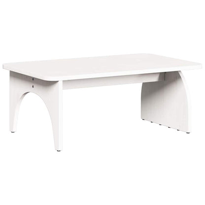 Sofabord Hvid 80 X 50 X 31 Cm Massivt Fyrretræ - Billede 8