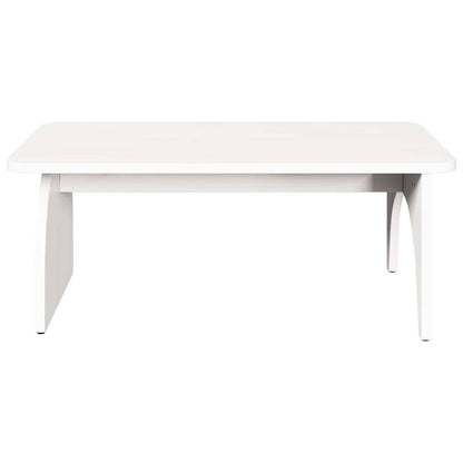 Sofabord Hvid 80 X 50 X 31 Cm Massivt Fyrretræ - Billede 6