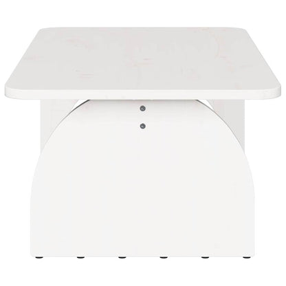 Sofabord Hvid 80 X 50 X 31 Cm Massivt Fyrretræ - Billede 7