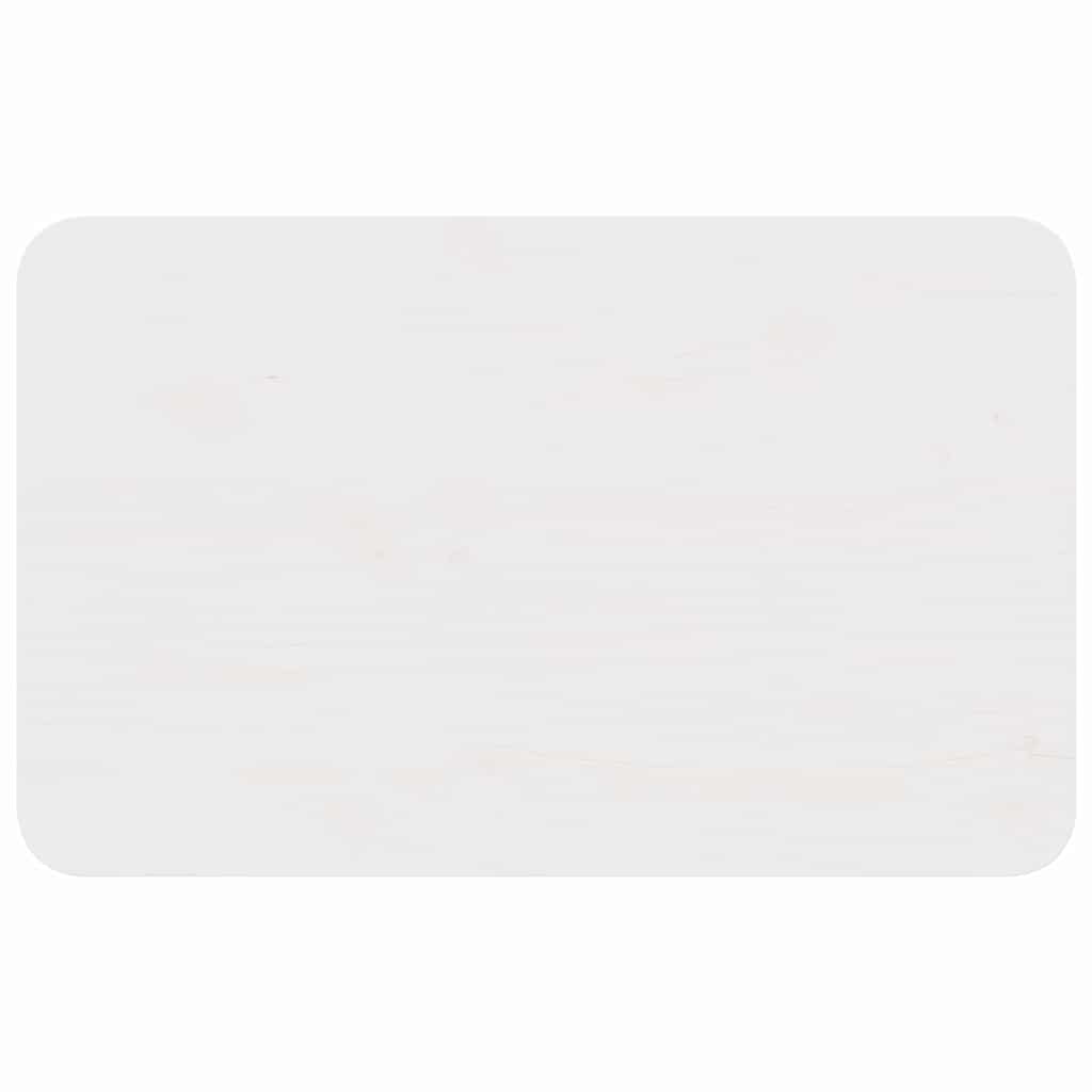 Sofabord Hvid 80 X 50 X 31 Cm Massivt Fyrretræ - Billede 9