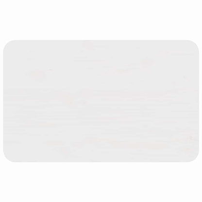 Sofabord Hvid 80 X 50 X 31 Cm Massivt Fyrretræ - Billede 9