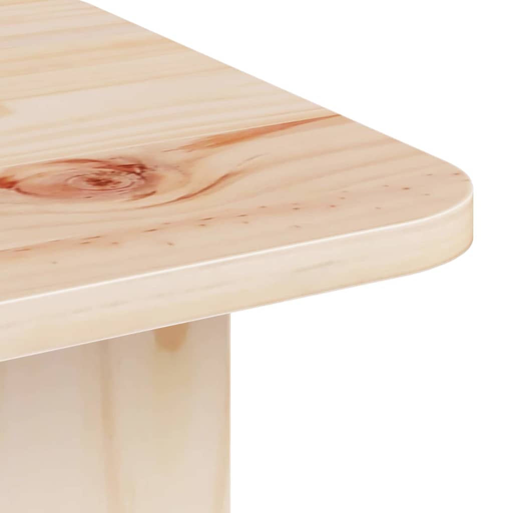 Sofabord Naturfarvet 80 X 39.5 X 33.5 Cm Massivt Fyrretræ - Billede 10