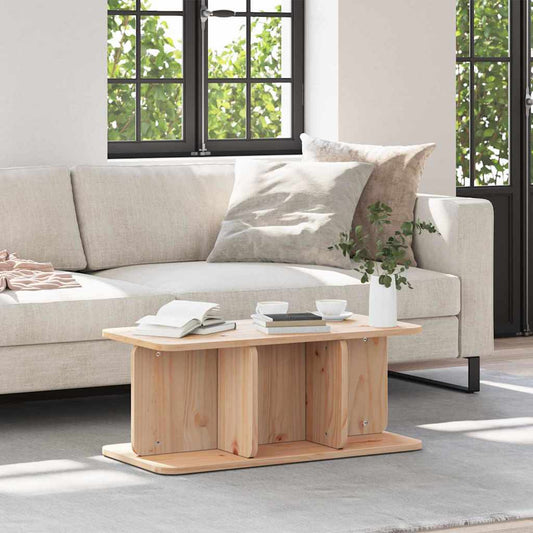 Sofabord Naturfarvet 80 X 39.5 X 33.5 Cm Massivt Fyrretræ - Hovedbillede