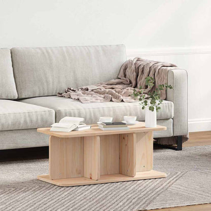 Sofabord Naturfarvet 80 X 39.5 X 33.5 Cm Massivt Fyrretræ - Billede 4