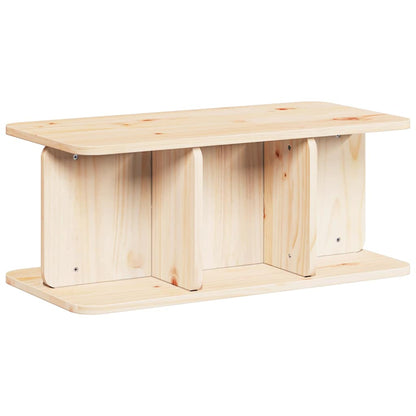 Sofabord Naturfarvet 80 X 39.5 X 33.5 Cm Massivt Fyrretræ - Billede 2