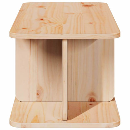 Sofabord Naturfarvet 80 X 39.5 X 33.5 Cm Massivt Fyrretræ - Billede 7