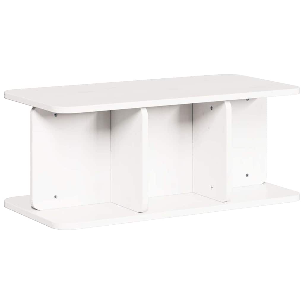 Sofabord Hvid 80 X 39.5 X 33.5 Cm Massivt Fyrretræ - Billede 2