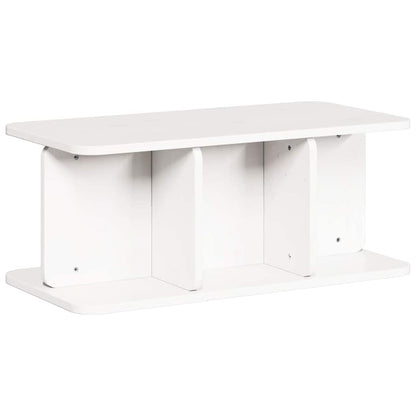 Sofabord Hvid 80 X 39.5 X 33.5 Cm Massivt Fyrretræ - Billede 2