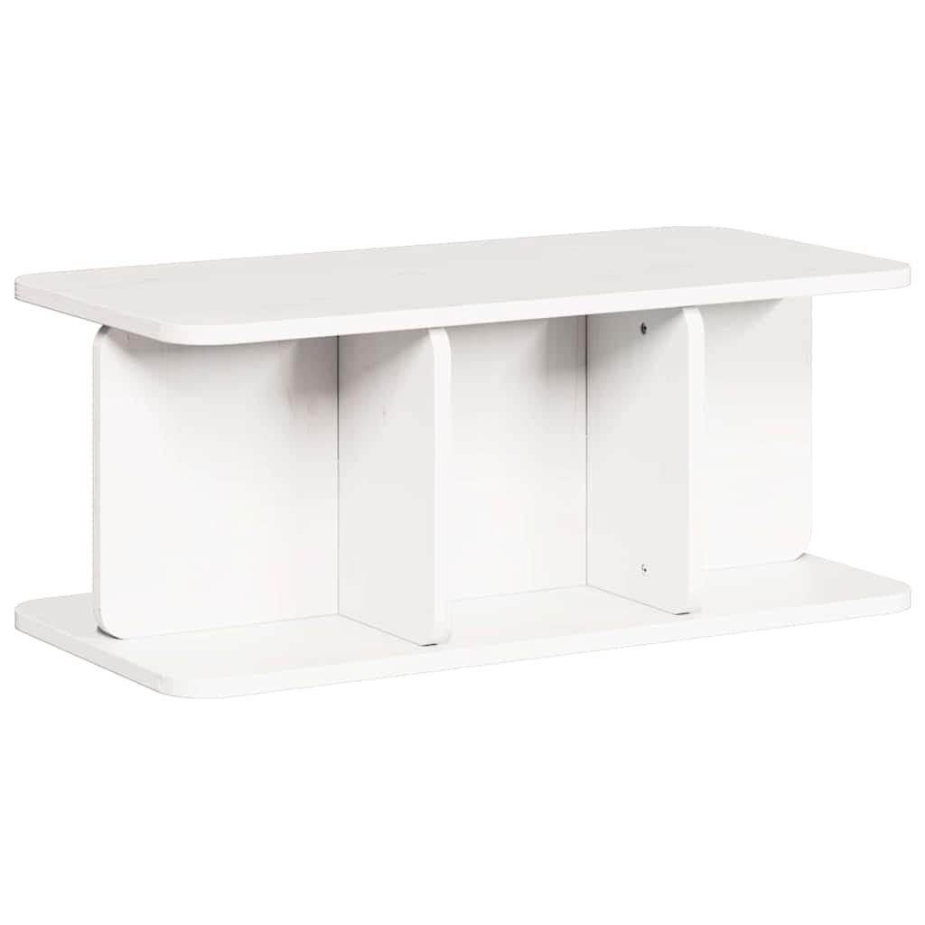 Sofabord Hvid 80 X 39.5 X 33.5 Cm Massivt Fyrretræ - Billede 8