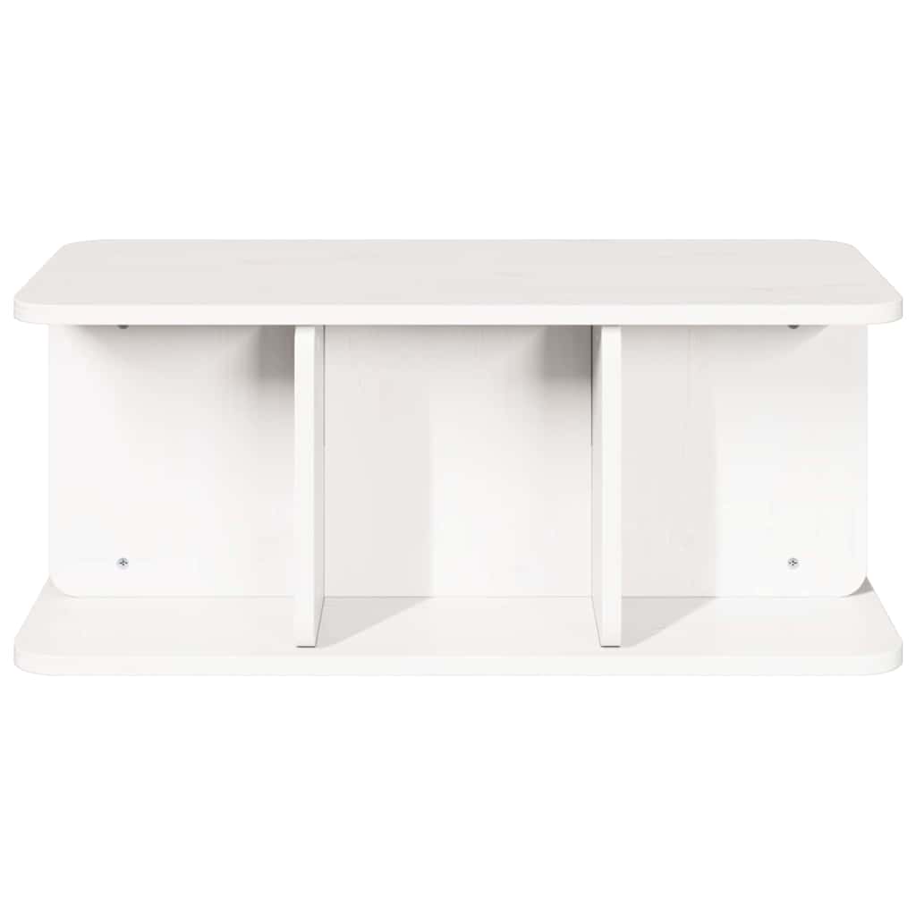 Sofabord Hvid 80 X 39.5 X 33.5 Cm Massivt Fyrretræ - Billede 6