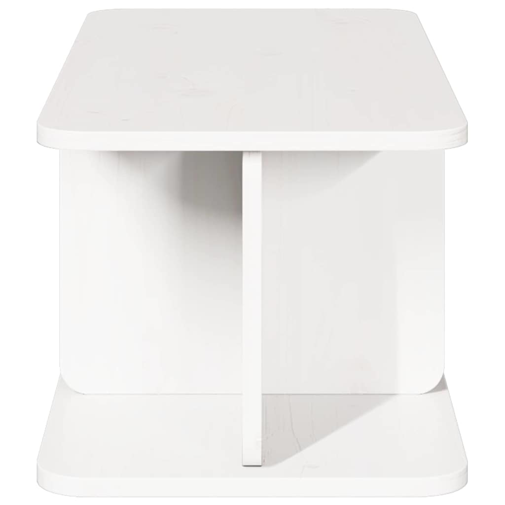 Sofabord Hvid 80 X 39.5 X 33.5 Cm Massivt Fyrretræ - Billede 7