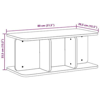Sofabord 80 X 39,5 X 33,5 Cm Massivt Fyrretræ - Billede 13