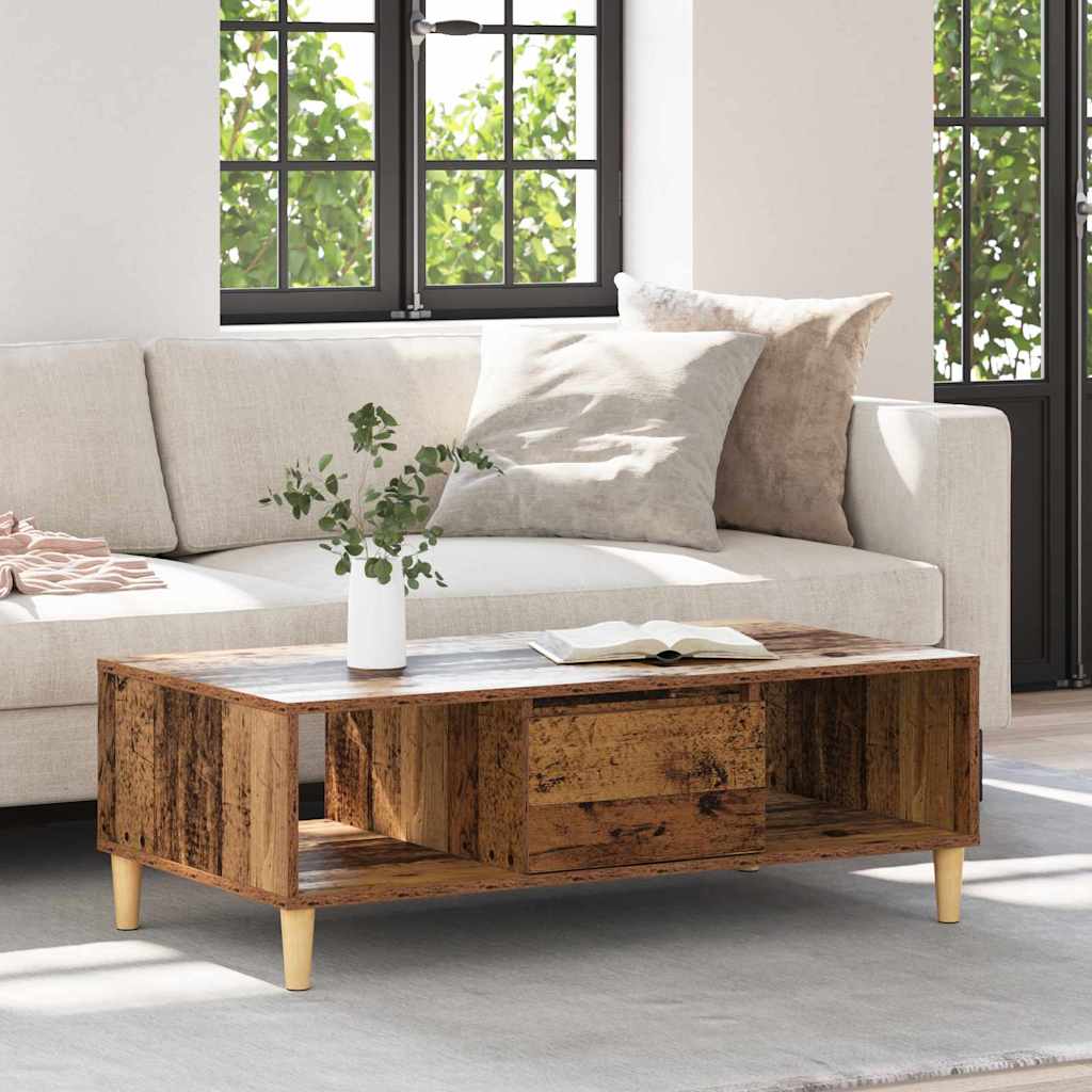 Sofabord 102 X 55 X 35 Cm Konstrueret Træ - Billede 4