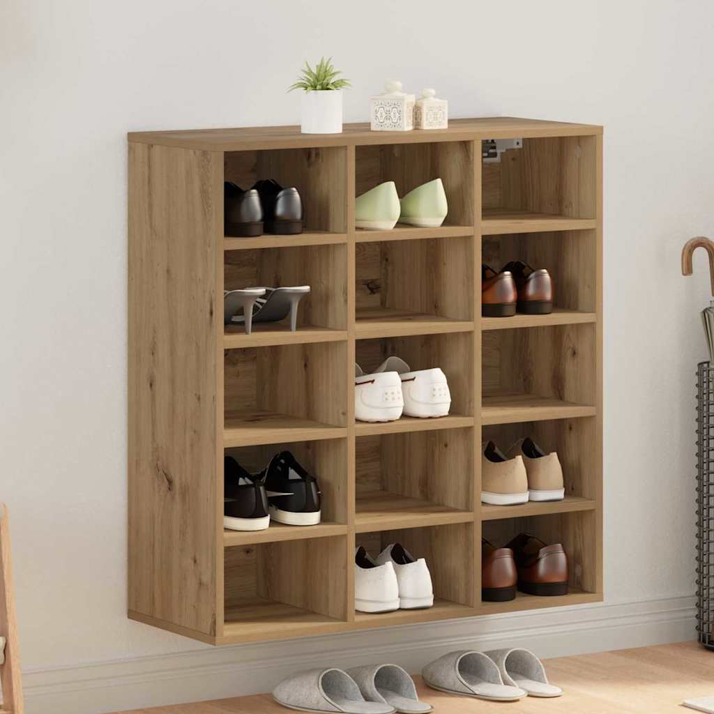 Sko Skab Artisan Egetræ 77,5 X 30 X 83,5 Cm Konstrueret Træ - Hovedbillede