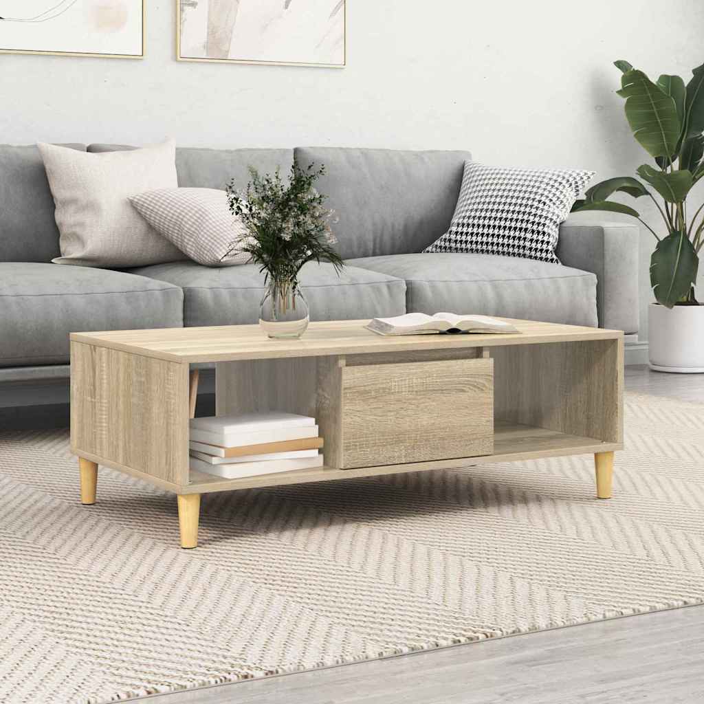 Sofabord 102 X 55 X 35 Cm Konstrueret Træ