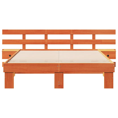 Sengestel Med Skuffe Brun 150 X 200 Cm - Billede 5
