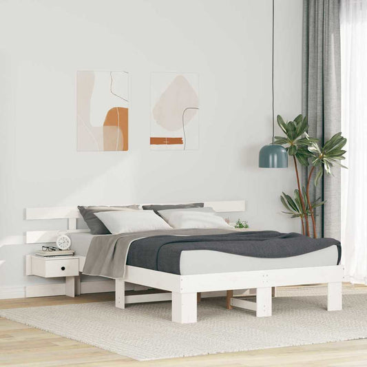 Sengestel Med Skuffe Hvid 120 X 200 Cm - Hovedbillede
