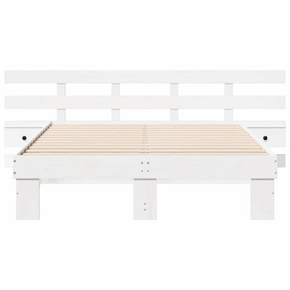 Sengestel Med Skuffe Hvid 140 X 190 Cm - Billede 5