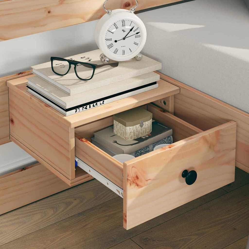 Sengestel Med Skuffe Brun Massivt Fyrretræ Og Massivt Fyrretræ - Billede 5