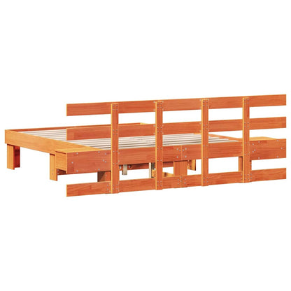 Sengestel Med Skuffe Brun 135 X 190 Cm - Billede 7