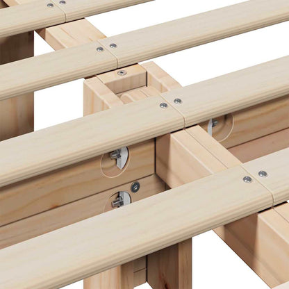 Sengestel Med Opbevaring Brun 200 X 200 Cm Konstruktionsfyr - Billede 10