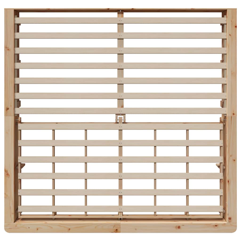 Sengestel Med Opbevaring Brun 200 X 200 Cm Konstruktionsfyr - Billede 8