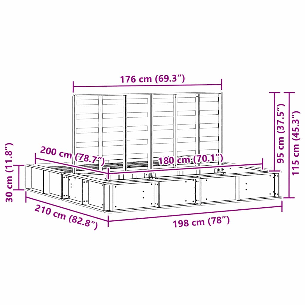 Sengestel Med Opbevaring Brun 180 X 200 Cm Træ - Billede 11
